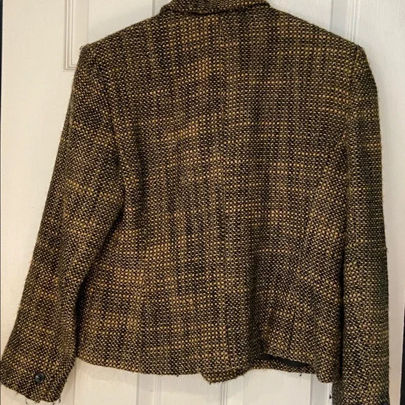 Vintage Jones New York Black and Gold Tweed Jacket - Picture 6 of 10